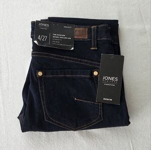 Jones New York Madison Skinny Rolled Dark Blue Denim Jeans - Size 4/27